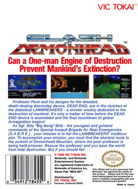 Clash at Demonhead (USA) box cover back